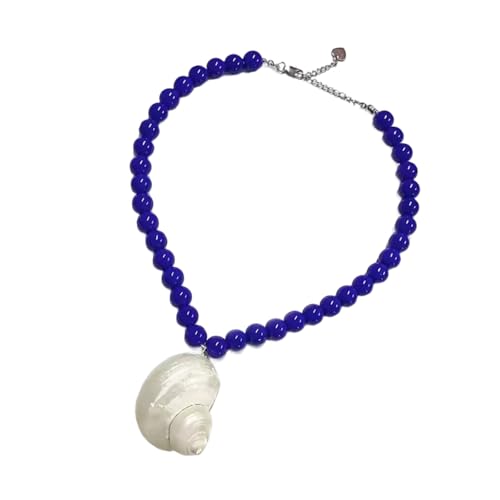 Einzigartige Schale Glasperlen Halskette Verstellbares Design Seilchain Stylish Accessoire Für Lässige Abendoutfits Halskette Für Tägliche Verschleiß von SELVFZ