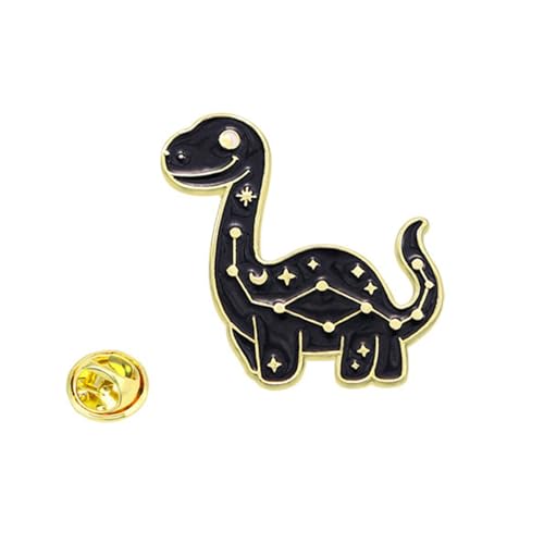 Einzigartige Schwarze Dinosaurier Brosche Pin Badge Constellations Serie Animal Revers Pin Stylish Accessoires Für Und Jacken Constellations Accessoire von SELVFZ