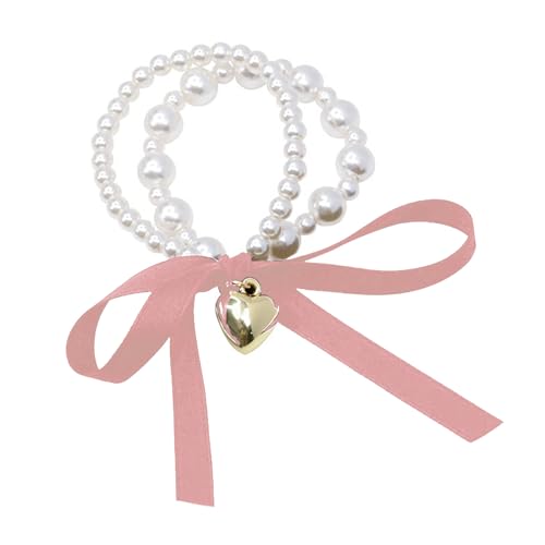 Elastisches Perle Bowknot Haarband Modisches Haar Knackig Elegantes Armband Haare Scrunchies Lady Girl Hair Styling Tool von SELVFZ