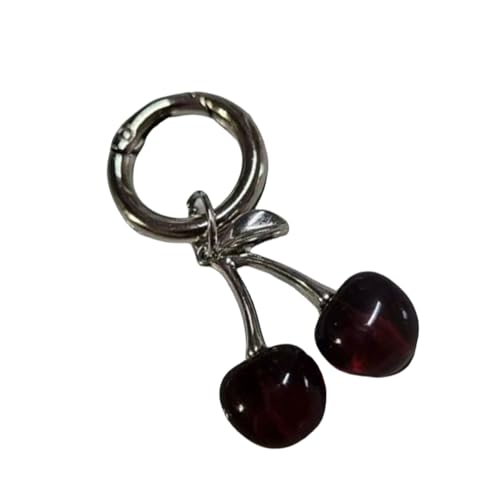 Elegant Sturde Alloy Lovely Cherrys Charme Anhänger Lock Keyring Fashion Accessoire Für Stilvolle Mädchen Frauen Damen Damen von SELVFZ
