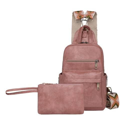 Elegante Frauenumhängetasche Geräumige Brusttasche Und Make Up Set PU Leder Rucksack Für Den Täglichen Gebrauch Und Versammlungen Mode PU Handtasche von SELVFZ