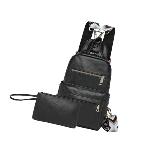 Elegante Frauenumhängetasche Geräumige Brusttasche Und Make Up Set PU Leder Rucksack Für Den Täglichen Gebrauch Und Versammlungen Mode PU Handtasche von SELVFZ