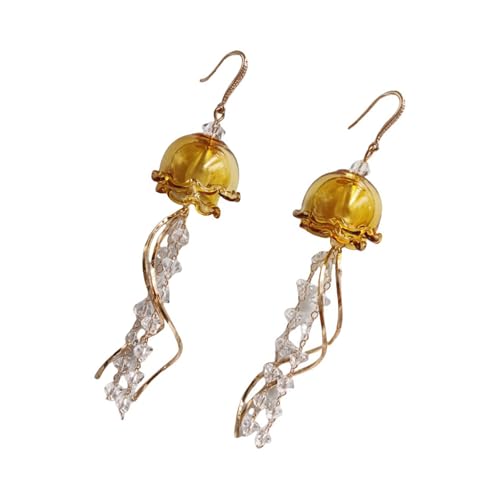 Elegante Quallen Inspirierte Tropfenohrringe Mit Benutzerfreundlichen Materialien Robuste Legierungskonstruktion Für Tägliche Verschleiß Einzigartiger Quallen Dangle Ohrringe von SELVFZ