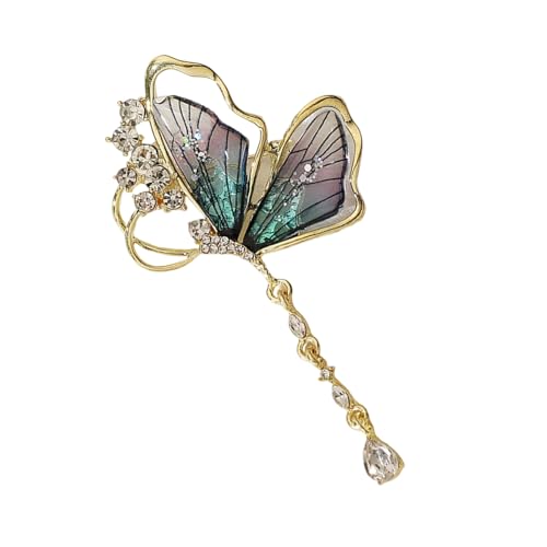 Elegante Schmetterlingsbrosche Mit Quasten Designs Tropfende Wasserdropfen Legierungsmaterialien Für Frauen Mode Accessoire Mode Frauen Brosche von SELVFZ