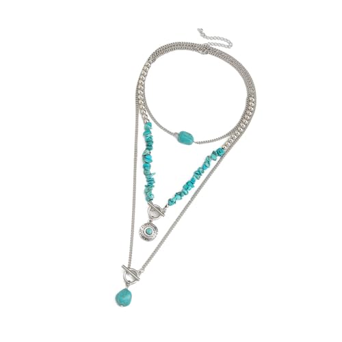 Elegante Türkiser Perlenkette Mit Verstellbarer Kette Multi Layered Schlangeblutungskette Stilvolle Neckkette Für Partys Turquoise Perlen Halskette Elegante Türkiser Perlenkette Mit Verstellbarer Kette Multi Layered Schlangeblutungskette Stilvolle Neckkette Für Partys Turquoise Perlen Halskette von SELVFZ