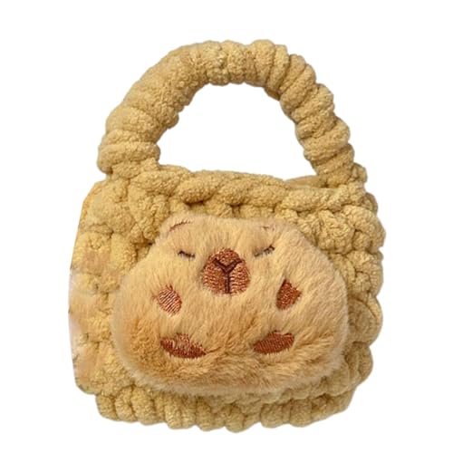 Entzückende Tiermünze Geldbörse Plüsch Strick Beutel Harthase Mit Reißverschlussspeicher Für Den Täglichen Gebrauch Capybara Keychain von SELVFZ