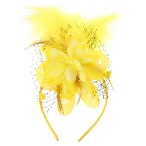 Federhaarclip Cocktails Elegante Blumenkopfbewegung Für Mädchen Haare Kopfbedeckung Roaring 1920er Flapper Haare Clip von SELVFZ