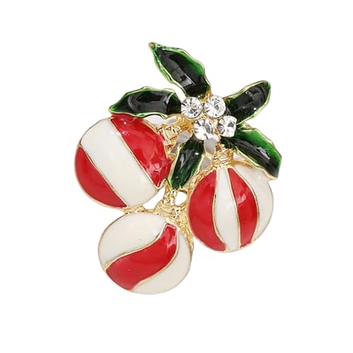Festliche Cartoon Cherries Brosche Legierung Laderal Pin Metal Urlaub Accessoire Für Weihnachtsdekorationen Party Kleidung Und Geschenke Weihnachten Accessoire von SELVFZ