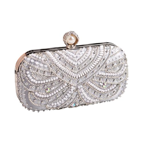 Frauen Abendtasche Elegante Bankettbeutel Clutches Geldbörse Kette Gurt Schulterkreuzbodus Strasshandtasche Für Hochzeit Frauen Bankett Stilvolle Schulterkette Strasssteine Abend Abend von SELVFZ