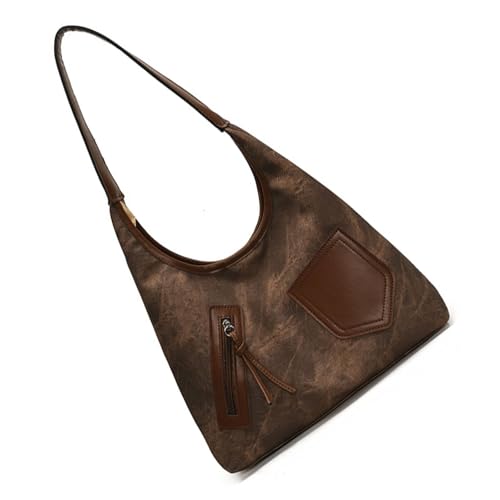 Frauen Bag PU Leder Achselbeutel Casual Handtasche Retro Achselhöhle Einkaufen Datierung Großer Kapazität Schulter Damen Schulter PU Leder Achsel Langkapazität Handtasche Für Jeden Tag von SELVFZ