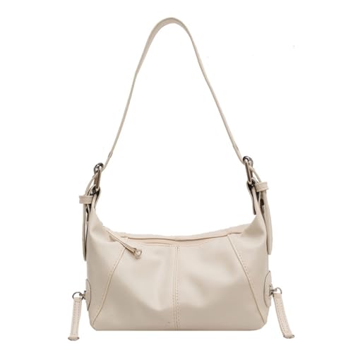 Frauen Bag PU Leder Unterarm Bag Trendy Handtasche Retro Achselhöhle Einkaufsdatierung Feste Farbe Schulter Frauen Achselfleisch Handtasche All Matching Schulter Unterarm von SELVFZ