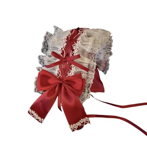 Frauen Gekräuselte Spitze Bowknot Kopfschmuck Cosplay Haarzubehör Für Mädchen Mädchen Süßes Stirnband Süßes Haar Accessoires Japanische Mode Haarstück von SELVFZ