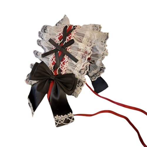 Frauen Gekräuselte Spitze Bowknot Kopfschmuck Cosplay Haarzubehör Für Mädchen Mädchen Süßes Stirnband Süßes Haar Accessoires Japanische Mode Haarstück von SELVFZ