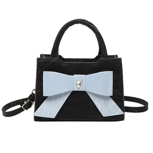 Frauen Umhängetasche Stilvolle Top Tasche Stilvoller Crossbody Dating PU Leder Handtasche Einfache Messenger Schöne Bogenknotenschulter Für Frauen Dating Simple Crossbody Handtasche von SELVFZ