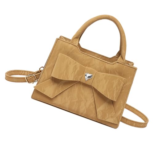 Frauen Umhängetasche Stilvolle Top Tasche Stilvoller Crossbody Dating PU Leder Handtasche Einfache Messenger Schöne Bogenknotenschulter Für Frauen Dating Simple Crossbody Handtasche von SELVFZ