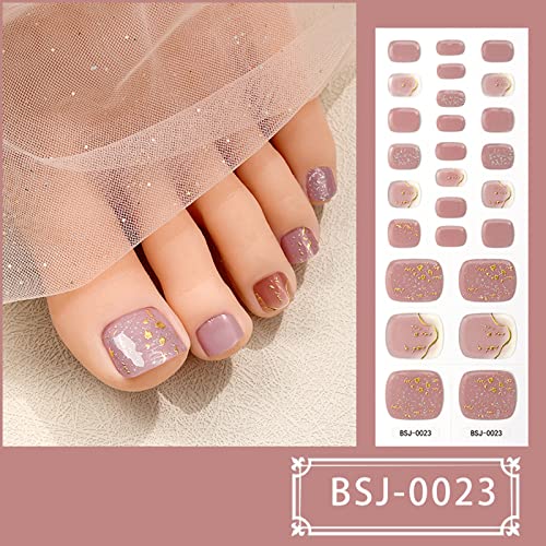 Full Toe Wraps Sticker Kleber Zehennagel Wickeln Glitzer Zehen Nägel Maniküre Aufkleber Blätter Frauen Mädchen Nagelkunstdekoration von SELVFZ