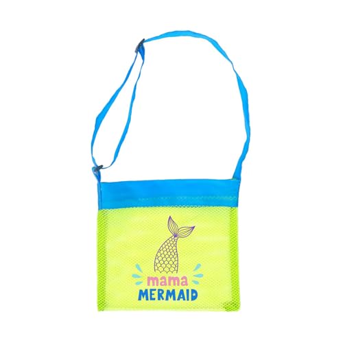 Großkapazitätsklappbare Meshes Strandbeutel Verstellbarer Schultergurt Kinder Spielzeug Tragbares Meeresschalen Sammeln Tragbar von SELVFZ