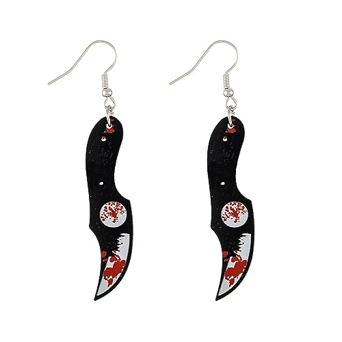 Halloween Dangle Ohrringe Ohrhaken Mode Schmuck Einzigartiges Accessoire Für Party Acryl Drop Ohrringe von SELVFZ