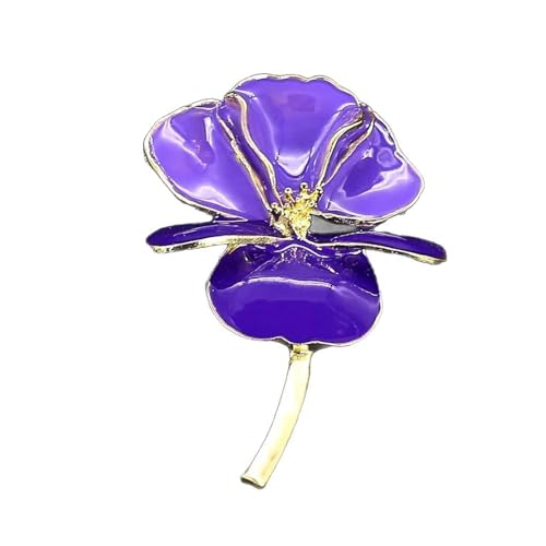 Handwerk Emaeled Irises Brosche Vintage Inspirierte Blumennadel Für Frauen Elegantes Schmuck Geschenk Elegantes Dressaccessoires von SELVFZ