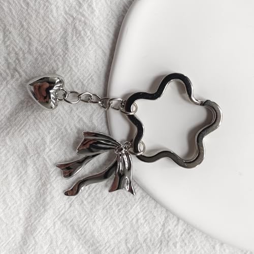 Heart Star Bowknot Charm Keychains Süße Schöne Anhängerbehänge Orament Keyring Rucksack Dekoration Für Frauen Mädchen von SELVFZ