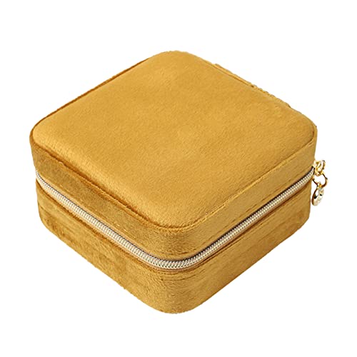 High End Square Reißverschluss Stil Juwelierbox Reise Tragbarer Samt Schmuck Aufbewahrungstasche Armband Ohrringe Juwelier Ohrring Storage Box Für Mädchen von SELVFZ
