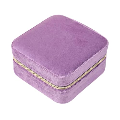 High End Square Reißverschluss Stil Juwelierbox Reise Tragbarer Samt Schmuck Aufbewahrungstasche Armband Ohrringe Juwelier Ohrring Storage Box Für Mädchen von SELVFZ