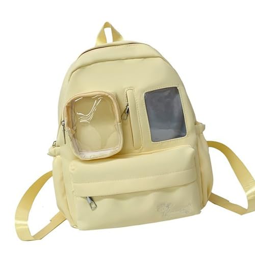 ITabag Rucksack Schöne Pin Display Rucksackhandtaschen Mit Einsätzen Itabag Daypack Reisetaschen Für Frauen Männer Transparente Daypack Reisetaschen von SELVFZ