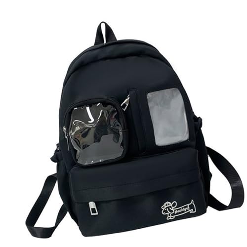 ITabag Rucksack Schöne Pin Display Rucksackhandtaschen Mit Einsätzen Itabag Daypack Reisetaschen Für Frauen Männer Transparente Daypack Reisetaschen von SELVFZ