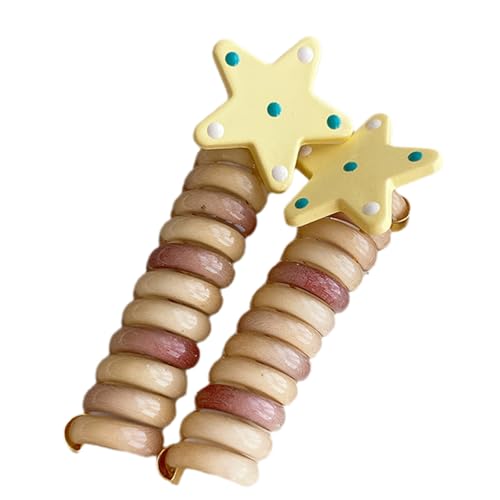 Kinder Haarspulen Farbenfrohe Haarschmuck Mit Regenbogenstern Verstellbar Ohne Schaden Sanft Auf Haarbändern von SELVFZ