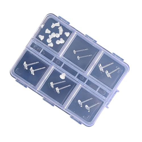 Klare Plastikohrringe Set Für Empfindliche Haut Bequeme Passform Mit Pilzkopf Rücken Perfekt Für Den Ganzen Tägigen Ohrringen Set Multi Stil von SELVFZ