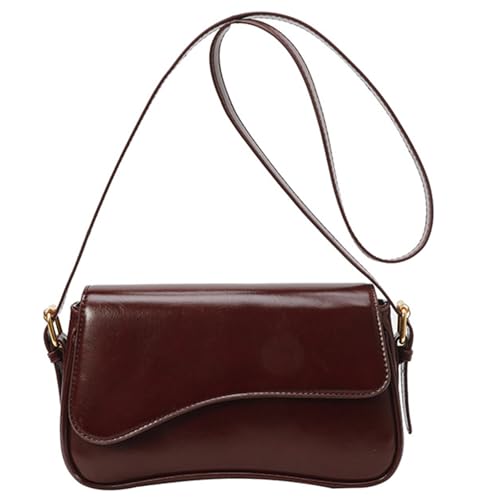 Kleine Messengertasche Für Frauen Retro Handtasche PU Leder Crossbody Geldbeutel Einfacher Pendlertasche Trendige Schulter PU Leder Crossbody Für Frauen Kleine Schulter Einfache Handtasche Geldbörse von SELVFZ