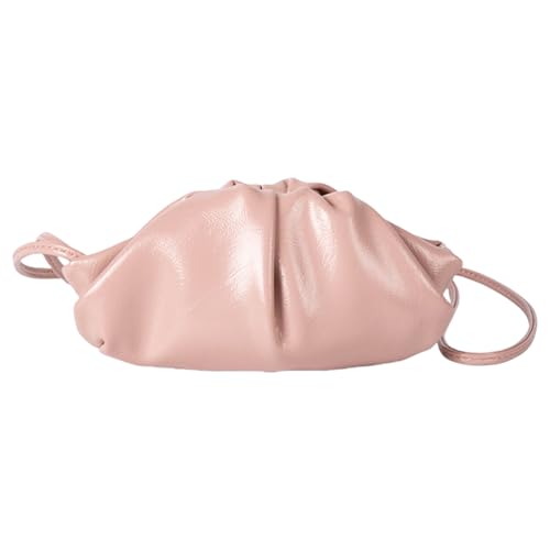 Knödelbeutel Für Frauenklammere Geldbörsen Slings Bag Weiche PU Leder Wolken Handtasche Riched Umhängetasche Ruched Clutch von SELVFZ
