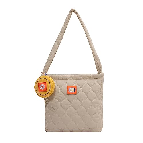 Lässige Handtasche Reisetasche Lady Geldbeutel Umhängetasche Großkapazität Gesteppt Rhombus Muster Tasche Frauen Nylon Einsatz Mehrzweck Umhängetasche von SELVFZ