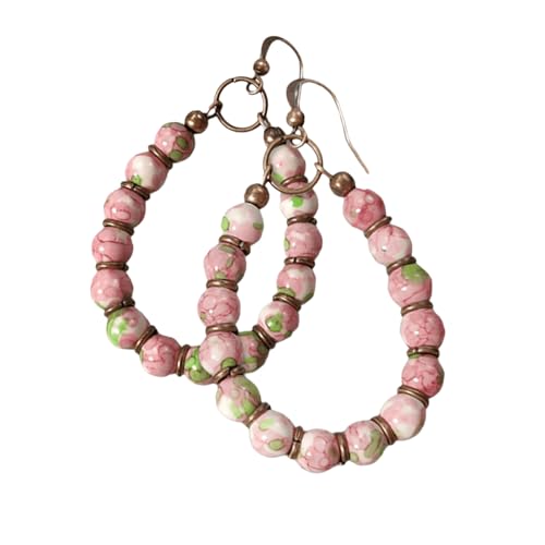 Leichte Und Farbenfrohe Natursteinohrringe Elegantes Perlenohr Anhänger Accessoire Ideal Für Partys Und Musikereignisse von SELVFZ