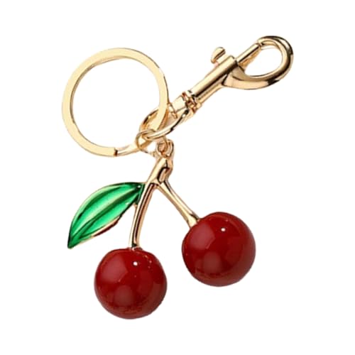 Leichtes Robustes Harzkirschen Anhänger Schimmernde Kirschen Geldbeutel Charme Key Keyring Accessoire Für Einzigartige Stile von SELVFZ