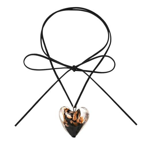 Love Heart Halskette Frauen Temperament Nische Netto Rot Samt Seiler Colarbone Kettenstudent Einstellbarer Kettenschmuck von SELVFZ