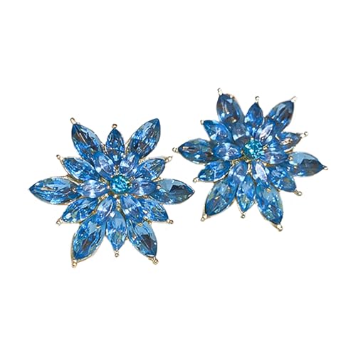 Mehrschichtige Strasssteine ​​Blumenohrringe Zirkon Mit Blumenohrohrstolzen Schmuck Engagement Accessoire Für Frauen von SELVFZ