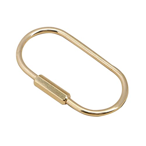 Messing Schraubenschloss Schlüsselbund Haltbares Messingschloss Clip Schlüsselhalter Ersatz Für Einfache Car Keychain Schnalle Carabiner Messingschlüsselketten Clipzubehör Carabiner Split von SELVFZ