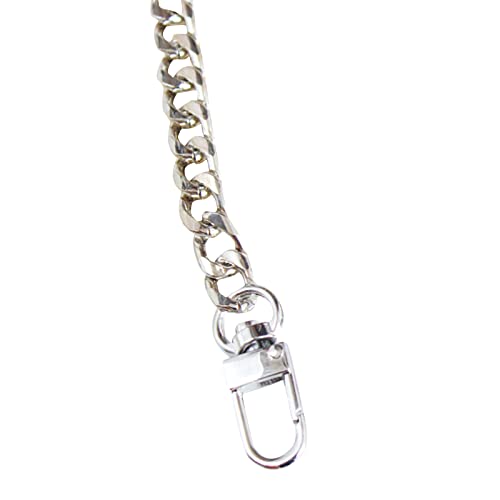 Metallbeutel Flachkette Ersatz Schultergurt Mit Schnallen Frauen Bag Accessoires Breite Geldbörse Kettengurt 40-120 cm Bag Kette Schultergurt Mit Schnallen Mode Flacher Kettengurtbeutelzubehör von SELVFZ