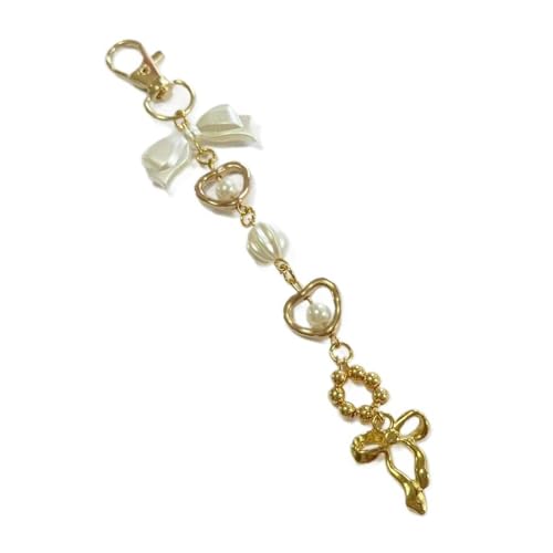 Mode Bows Keychain Schlüsselhalter Mit Perlenschmuck Stilvolle Taschen Anhänger Für Frauenhandtaschen Und Accessoires von SELVFZ