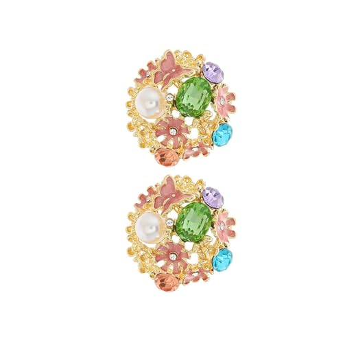 Mode Legierte Blumenschstene Ohrringe Mit Strasssteinen Leichtes Und Komfortables Ohrhörer Für Den Täglichen Tragen Französischer Emaille Handwerk Schmuck von SELVFZ