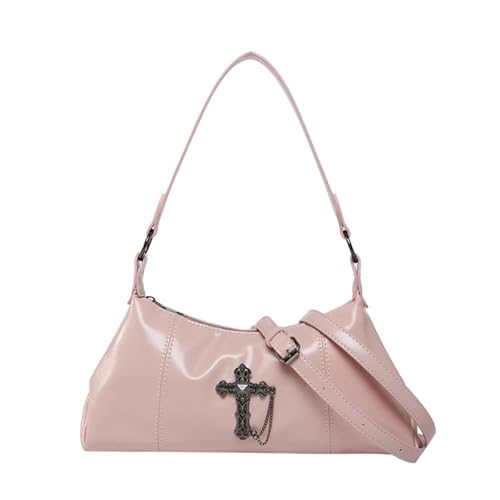 Moderne Schulterbeteiligung Handtasche Mit Verstellbarem Riemen Und Auffälligen Stollen PU Leder Unterarmtasche Für Tägliche Verwendung Gothic Punk Umhängetasche von SELVFZ