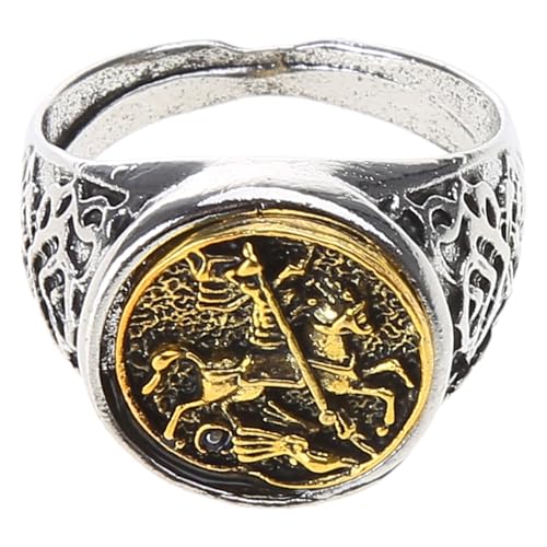 Neuheit Männer Signet Ringe George Porträt Römischer Soldat Handgefertigtes Einzigartiger Stil Juwelier Ringgeschenke von SELVFZ