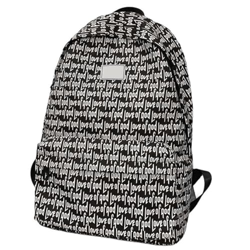 Nylon Rucksack Für Frauen Geräumige Schultasche Für Bücher Und Vorräte Mit Komfortablen Gurt Casual Daypack Laptop Taschen Mode Schwarze Rucksack Nylon Rucksack Für Frauen Geräumige Schultasche Für Bücher Und Vorräte Mit Komfortablen Gurt Casual Daypack Laptop Taschen Mode Schwarze Rucksack von SELVFZ