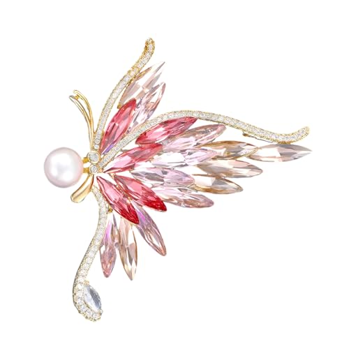 Raffinierter Kristall Schmetterling Brosche Pin Unisex Mode Broschen Legierungstextur Für Multifauntale Styling Optionen Einzigartiges Accessoire Für Frauen von SELVFZ