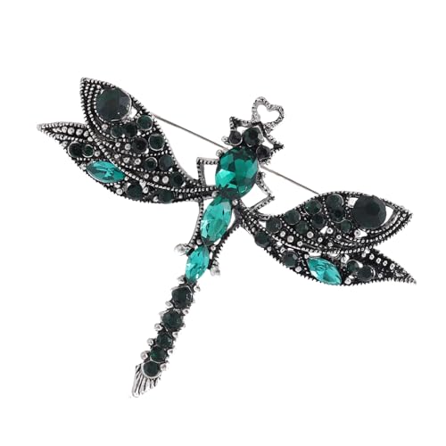 Retro Libellen Crystal Brosche Pin Eleganter Strasssteine ​​Tierverstärker Accessoire Für Frauen Und Mädchen Modeschmuck von SELVFZ