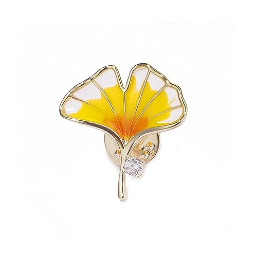 SELVFZ Retro Maple Blatt Brosche Für Frauen Exquisite High End Blatt Sicherheits Lampenstiftkragen Fester Corsage Anzug Zubehör von SELVFZ