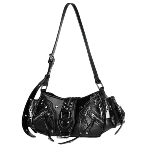 Retro Punk Unterarmtasche Mit Nietdetails PU Leder Umhängetaschen Satchel Geldbörse Für Frauen Die Einzigartige Stile Suchen Retro Punk Geldbörse von SELVFZ