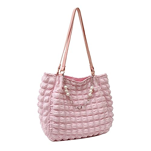 Rucked Design Satchel Bag Bubble Faltenbeutel Schulterhandtaschen Für Mädchen Frauen Reise Tasche Lady Geldbeutel Große Kapazität Blase Faltenbeutel Ruched Design Satchel Bag Mode Handtaschen von SELVFZ