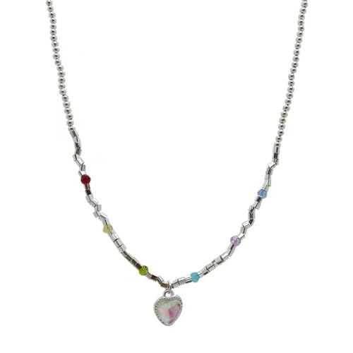 SELVFZ 1/2x Zierliche Herzkette Mit Mondsteinperlen Auffällige Süße Perlen Herz Halskette Halskette Armbänder Frauen Schmuck SELVFZ 1/2x Zierliche Herzkette Mit Mondsteinperlen Auffällige Süße Perlen Herz Halskette Halskette Armbänder Frauen Schmuck von SELVFZ
